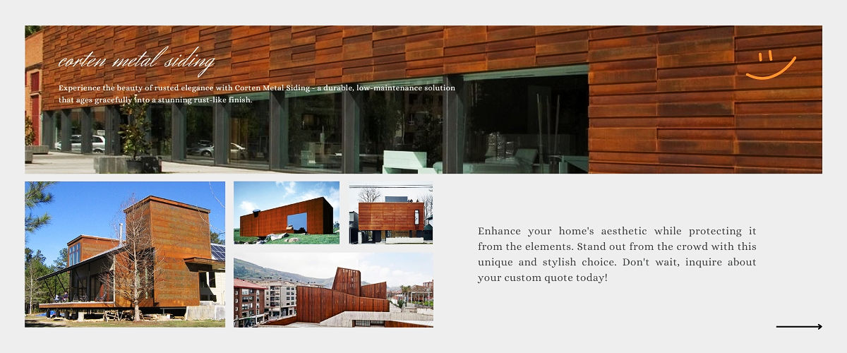 Corten steel Siding